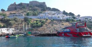 lindos by boat from faliraki