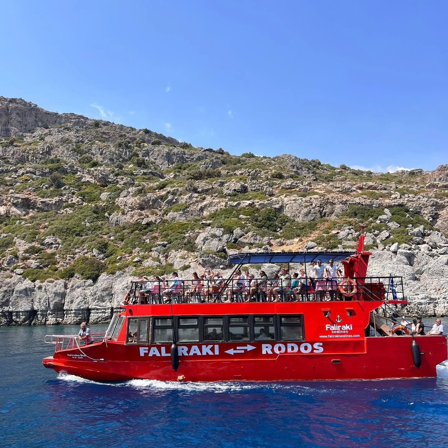 boat to Rhodes from Faliraki
