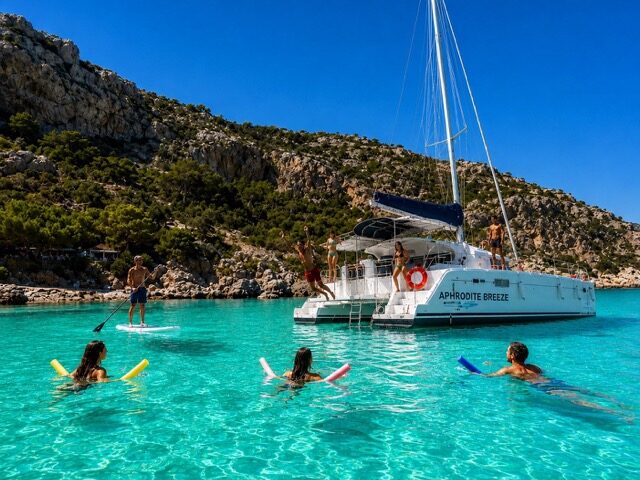 luxury catamaran cruise faliraki
